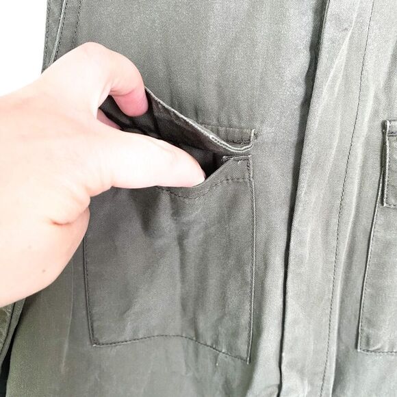 Abercrombie Fitch Green Sleeveless Utility Jumpsuit Playsuit Size Small Tall - Picture 6 of 12